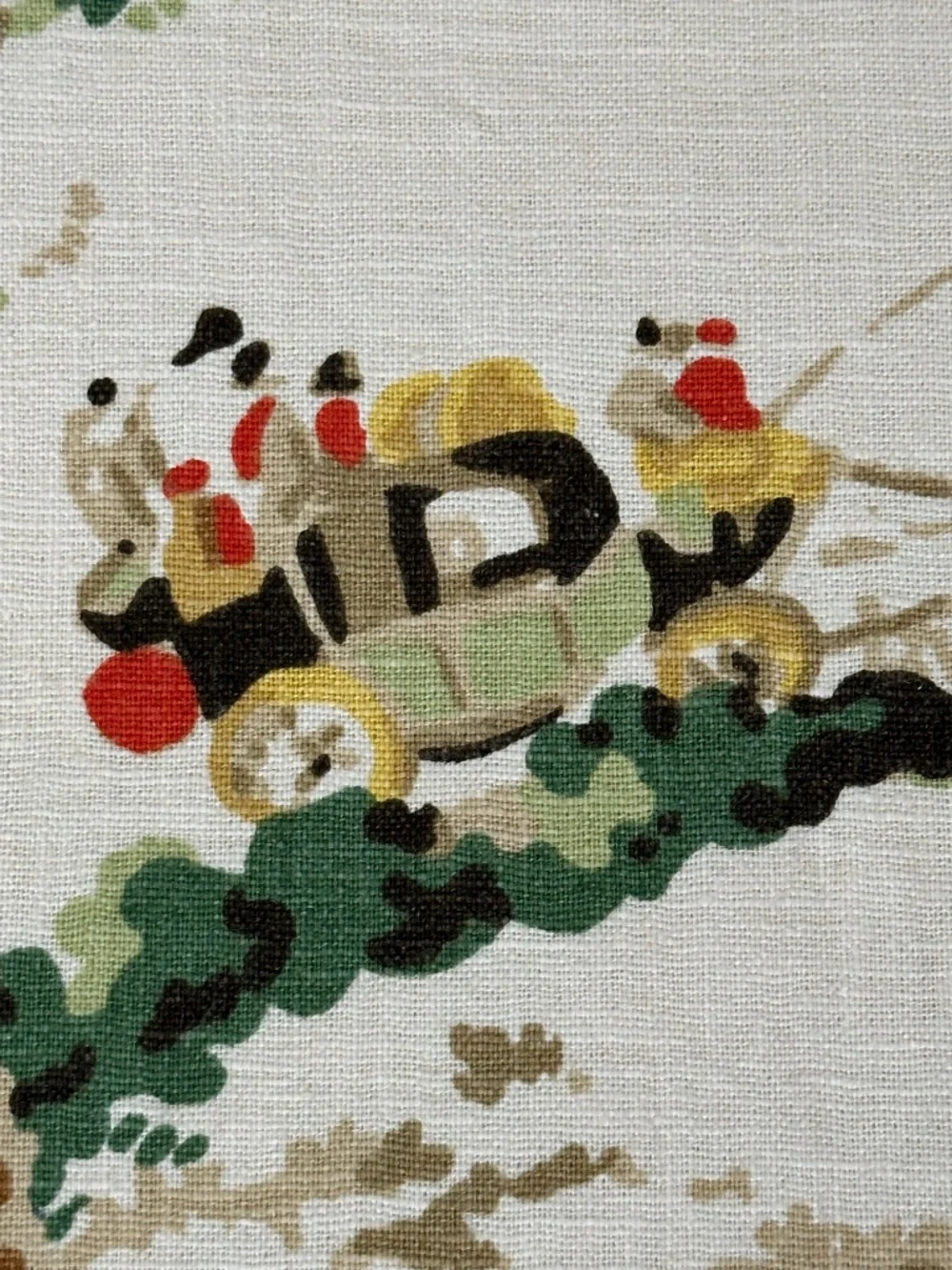 Set Of 6 Pottery Barn Farmington Scenic Placemats Toile Country Village Cotton